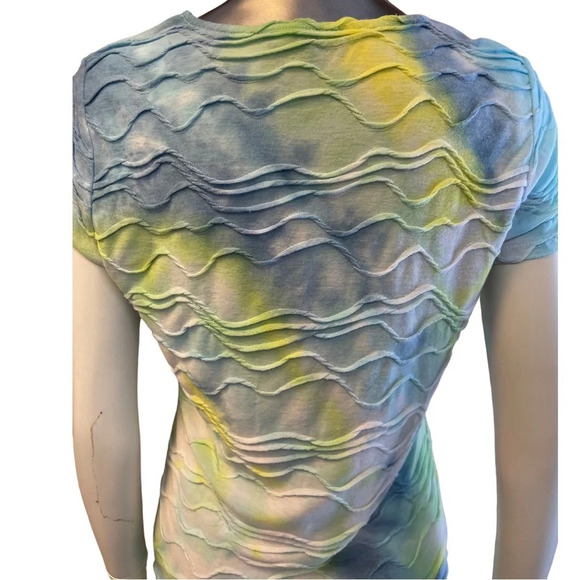 🛍️3/$40 Hand Dyed Short Sleeve
Fitted Dress White Blue Green Size 6 - Picture 7 of 7